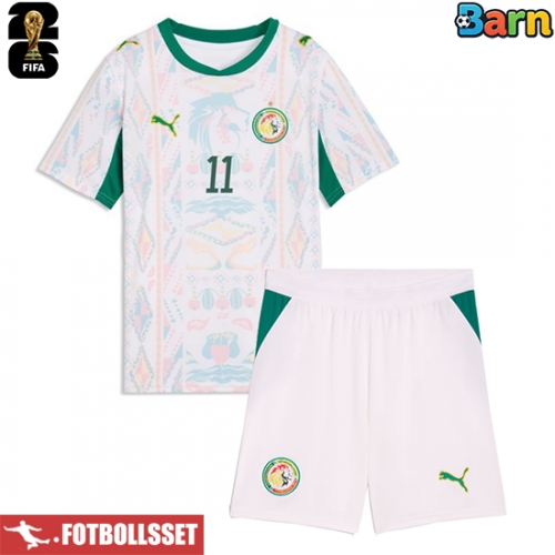 Senegal Nicolas Jackson #11 Hemmatröja Barn VM 2026 Kortärmad (+ Korta byxor)