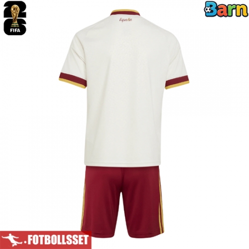 Spanien Bortatröja Barn VM 2026 Kortärmad (+ Korta byxor)