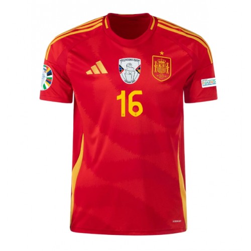Spanien Rodri Hernandez #16 Hemmatröja EM 2024 Kortärmad Spanien Rodri Hernandez #16 Hemmatröja EM 2024 Kortärmad