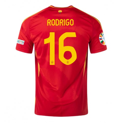 Spanien Rodri Hernandez #16 Hemmatröja EM 2024 Kortärmad Spanien Rodri Hernandez #16 Hemmatröja EM 2024 Kortärmad