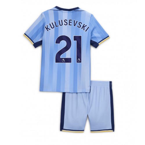 Tottenham Hotspur Dejan Kulusevski #21 Bortatröja Barn 2024-25 Kortärmad (+ Korta byxor)