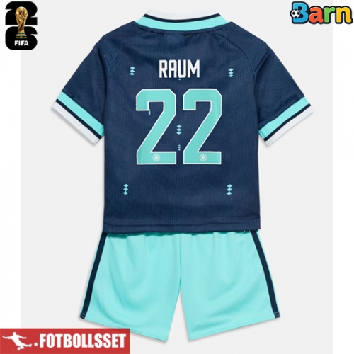 Tyskland David Raum #22 Bortatröja Barn VM 2026 Kortärmad (+ Korta byxor)