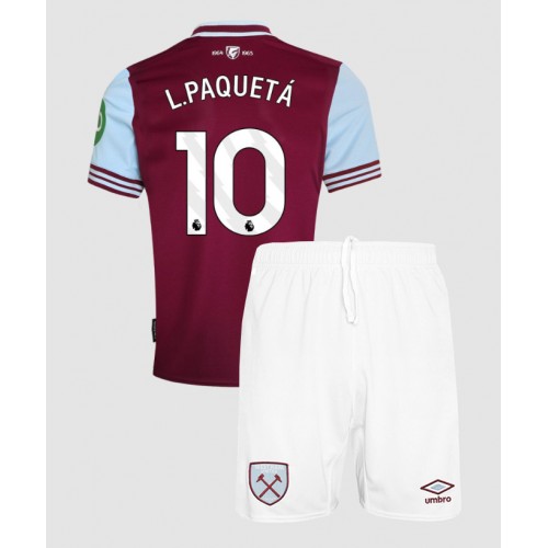 West Ham United Lucas Paqueta #10 Hemmatröja Barn 2024-25 Kortärmad (+ Korta byxor)