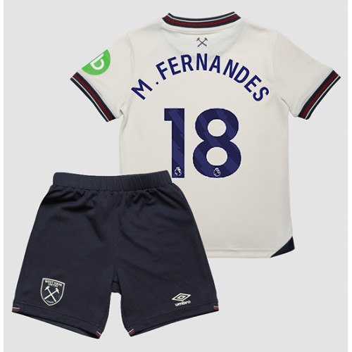 West Ham United Mateus Fernandes #18 Bortatröja Barn 2025-26 Kortärmad (+ Korta byxor)