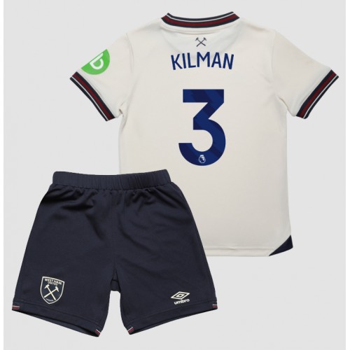 West Ham United Max Kilman #3 Bortatröja Barn 2025-26 Kortärmad (+ Korta byxor)